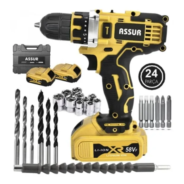 Assur ASR-LD18 58V Şarjlı Matkap. TYC00372383188
