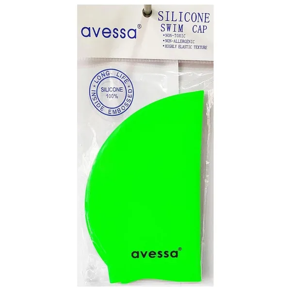 Avessa SC-405 Fıstık Yeşili Silikon Yüzücü Bonesi