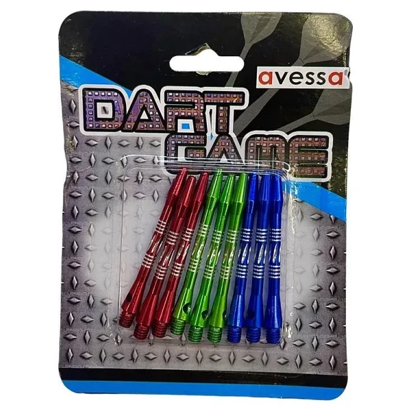 Avessa Shaft-20 Renkli Aluminyum Dart Oku Shafti 9Lu