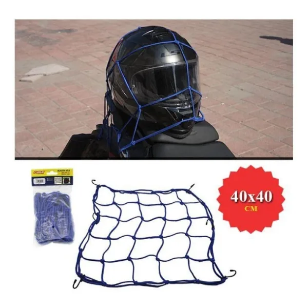 Bagaj Filesi Elastik 40X40cm Mavi Kask Fİlesi Eşya Fİlesi