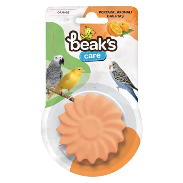 Beak's Kuşlar için Ek Besinler, Tekli, Portakal Aromalı Gaga Taşı x 8 adet