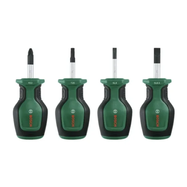 Bosch 1600A032UJ 4 Parça Kısa Topaç Tornavida Seti