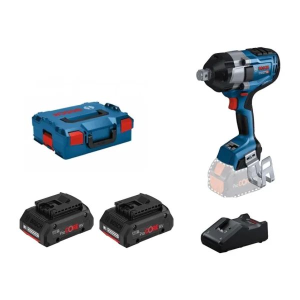 Bosch GDS 18V-1050 H Çift Akülü 4 Ah Darbeli Somun Sıkma Makinesi