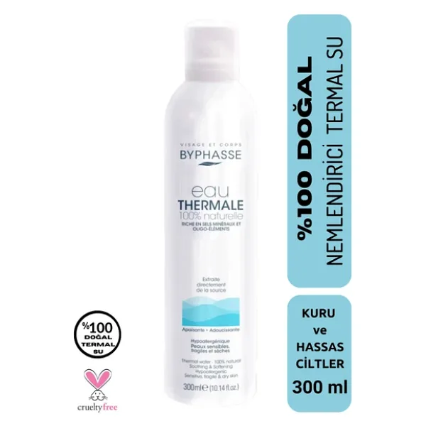BYPHASSE Termal Water %100 Doğal Nemlendirici Termal Su 300ml