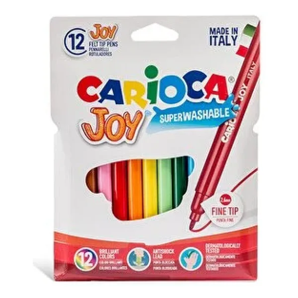 Carioca Joy Süper Yıkanabilir 12'li Keçeli Kalem Seti