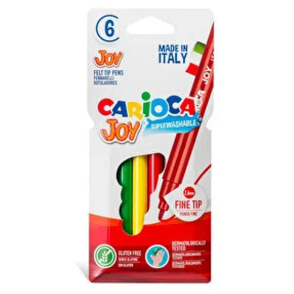 Carioca Jumbo Süper Yıkanabilir 6'lı Keçeli Kalem Seti
