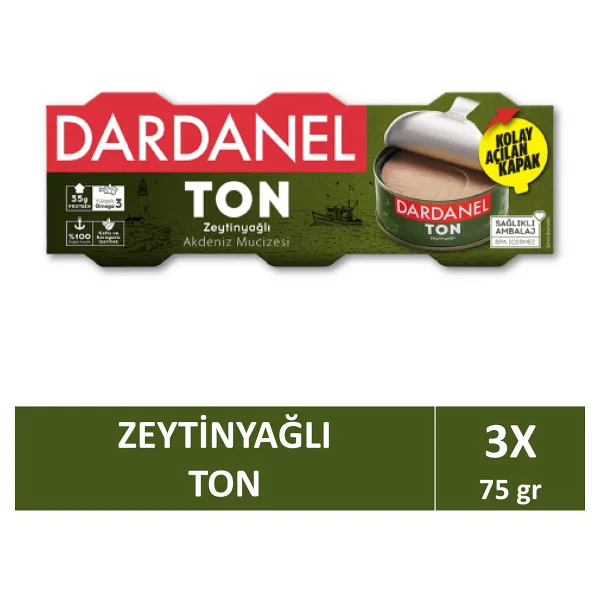 Dardanel Zeytinyağlı Ton Balığı 3x75 gr