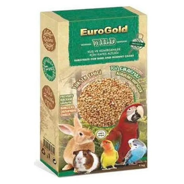 EuroGold Kuş ve Kemirgen 1 kg Kafes Altlığı