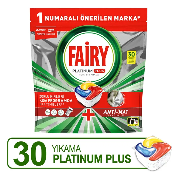 Fairy Platinum Plus Bulaşık Makinesi Tableti 30'lu