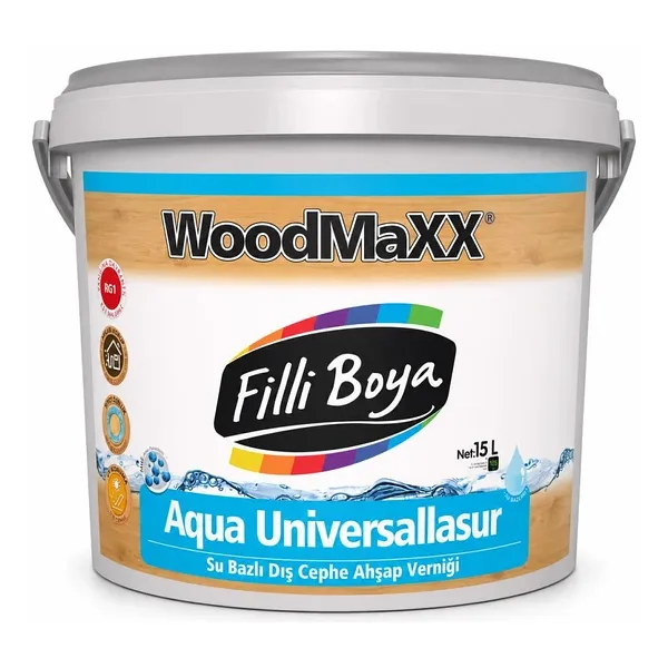 Filli Boya Universallasur Aqua 15 lt Su Bazlı Dış Cephe Ahşap Verniği