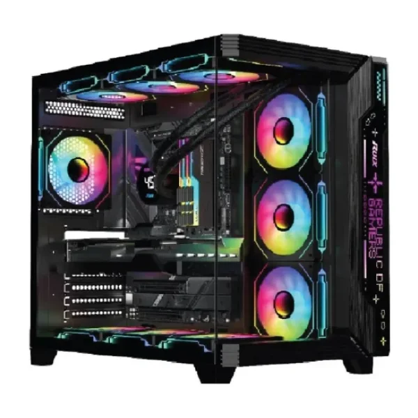Game Master F-7 Akvaryum 7 ARGB Fanlı Kumandalı Siyah ATX F7 Oyuncu Bilgisayar Kasası