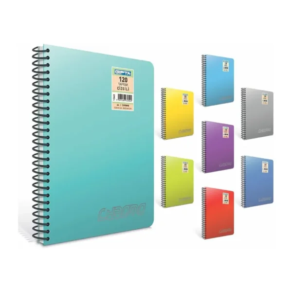 Gıpta Chromo Spiralli A4 120 Yaprak Kareli Defter