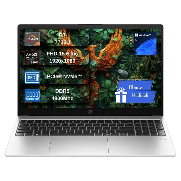 HP 255R G10 D30M1ET Ryzen 7 7735U 16 GB 512 GB SSD Radeon 680M 15.6