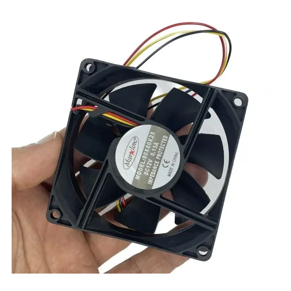 IC-216 Kare Fan 80x80x25mm 12V DC 3 Kablo