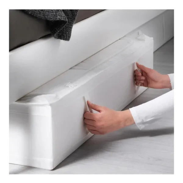 IKEA Fermuarlı Saklama Hurç 93x55x19 Beyaz Renk Yatak Altı Yastık Çarşaf Nevresim Giysi Saklama Kutusu Hu