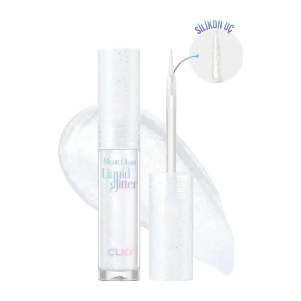 Işıltılı ve Şeffaf Likit Glitter CLIO Moon Glass Liquid Glitter Sweet Cloud (01 Baby Snow)