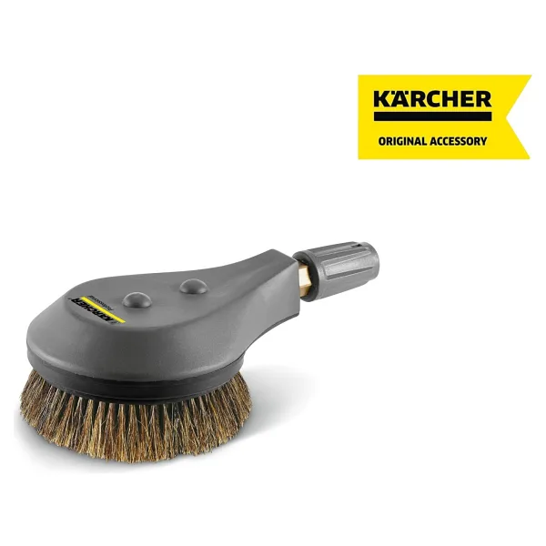 Karcher Hd 5/15 - Hd 5/17 - Pro Hd Serisi İçin Doğal Fırça Kıllı Döner Başlı Yıkama Fırçası