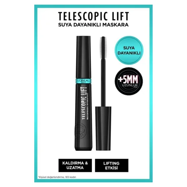 L'Oreal Paris Telescopic Lift Waterproof Siyah Maskara