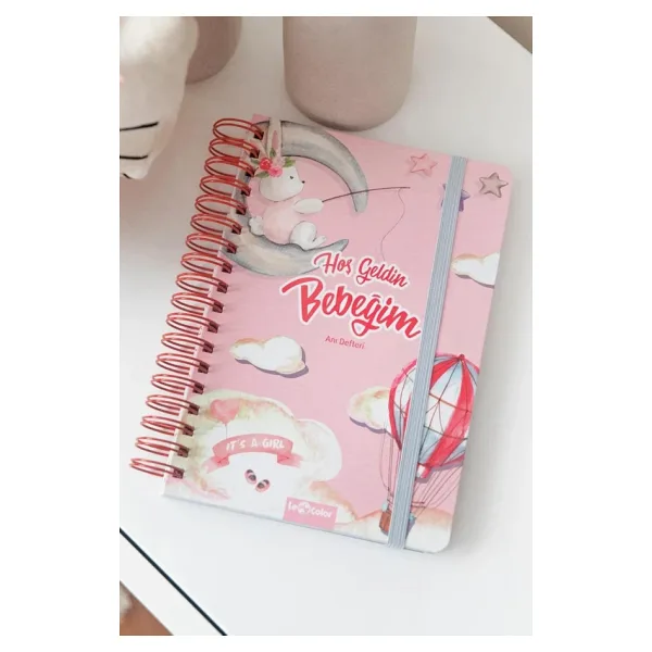 LE COLOR Bebek Anı ve Anne Hamile Günlüğü Albüm Defter Kız