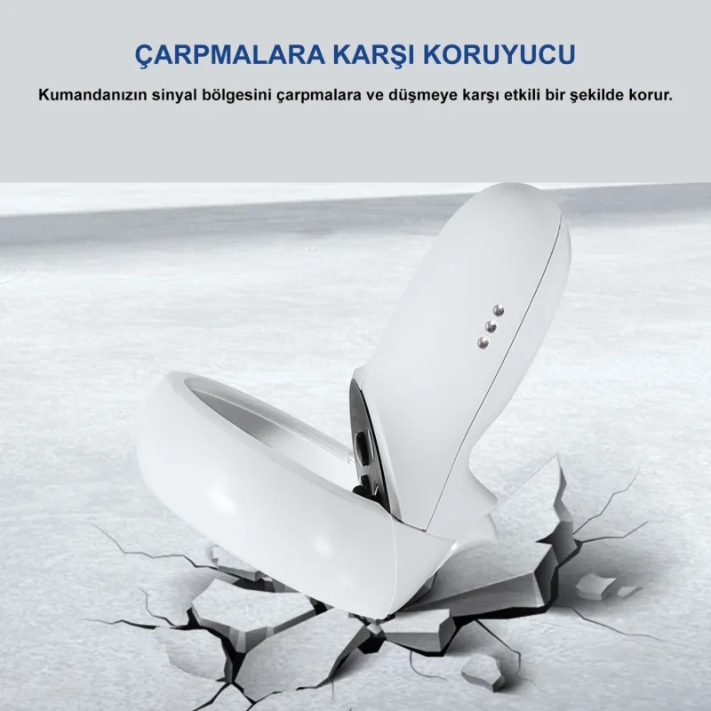 Macrobot Kumanda/controller Koruyucu - Meta Quest 2 ile Uyumlu - - Beyaz