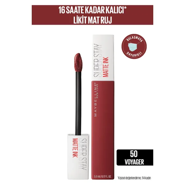 Maybelline New York Super Stay Matte Ink 50 Voyager Likit Ruj