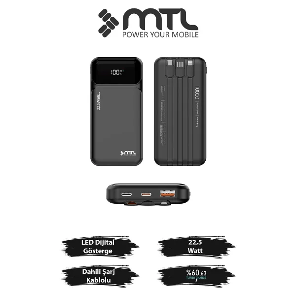 MTL MT-4310 10000 mAh Hızlı Şarj Powerbank