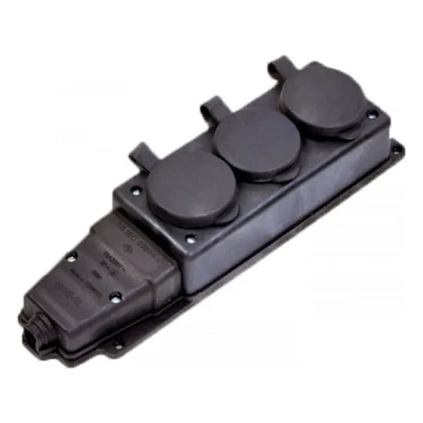 Ne-Ad 1X16a Kauçuk Üçlü Grup Priz