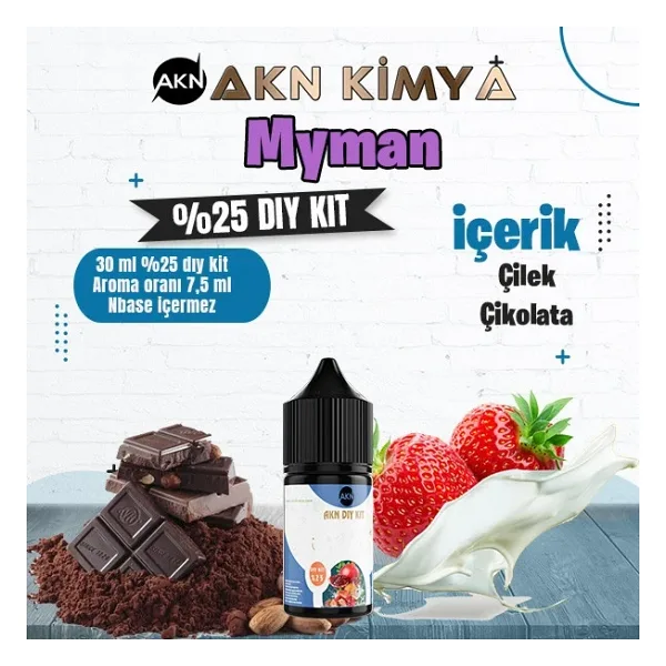 One Hit Wonder Myman Yoğun Dıy Kit Çilek Çikolata Gıda Aroması %25 Oranda Aroma İçerir (Hazır Değildir )