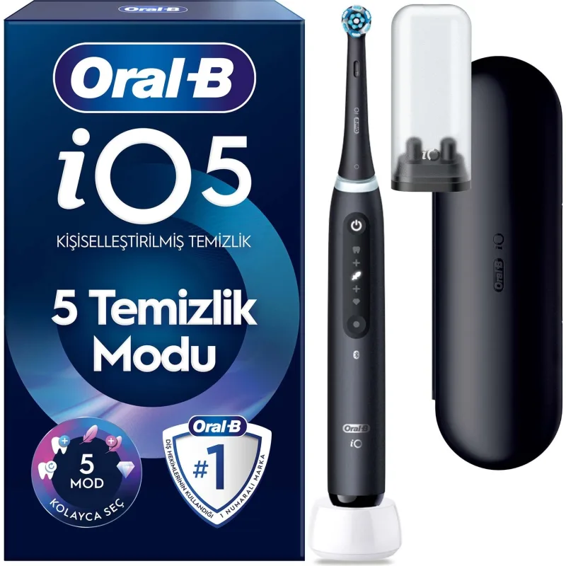 Oral-B iO 5 Siyah Şarjlı Diş Fırçası