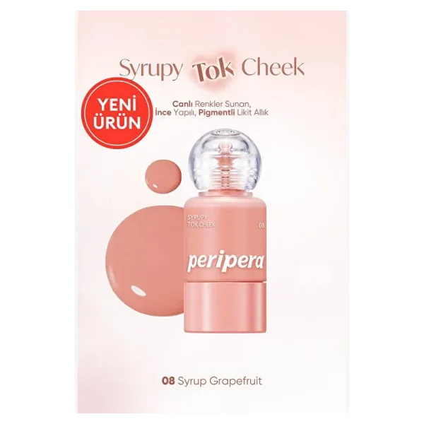 Peripera Syrupy Tok Cheek 08 Syrup Grapefruit Likit Allık