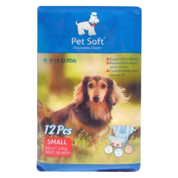 Pet Soft Köpek İçin Alt Tuvalet Bezi Small 26-44cm 12 Li