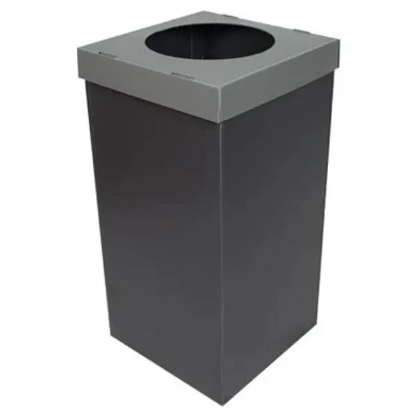 Plastik Atık Kağıt Kutusu - Gri