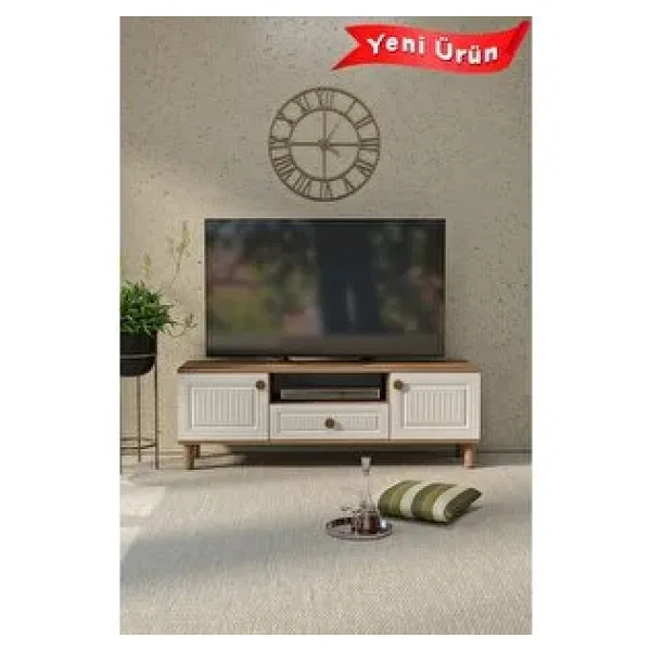 PlatinReyon Bohem Tv Ünitesi 150 cm Mdf Kapak - Beyaz