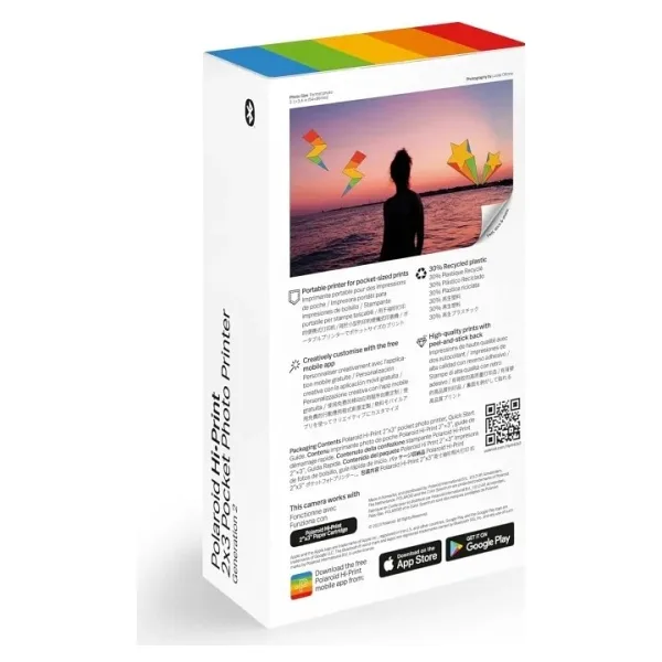 Polaroid Hi-Print Bluetooth Bağlantılı 2X3 Cep Fotoğraf Yazıcısı Siyah Gen2
