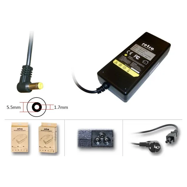 RETRO Acer Aspire, Packard Bell EasyNote 90W Notebook Adaptör RNA-AC03