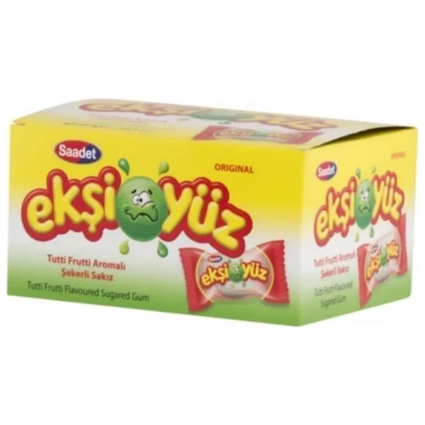 SAADET Ekşi Yüz Sakız 100 Adet Tutti Frutti