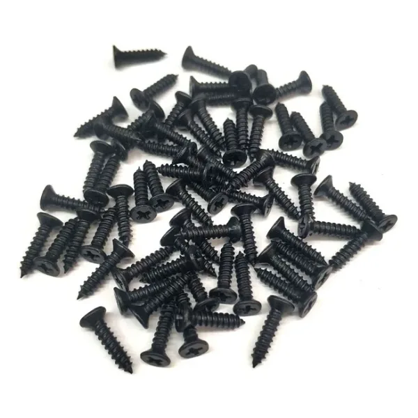 Siyah 1000 Adet Klips Vidası 2,2X9,5 Mm Yhb - Konik Başlı Kutu, Sandık, Ayak, Askı, Mini Vida