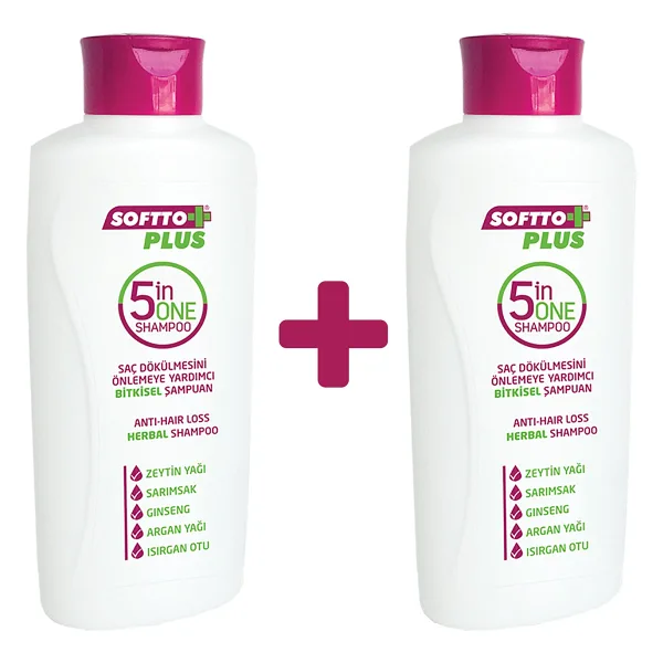Softto Plus 5 In 1 Şampuan 360 ml x 2 Adet