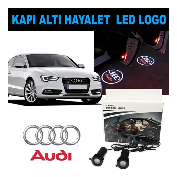 Star Klips Kapı Altı 3D Hayalet LED Logo Audi