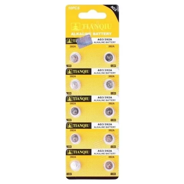 Tianqiu AG3 LR41H/392A 10'lu Alkalin Düğme Pil