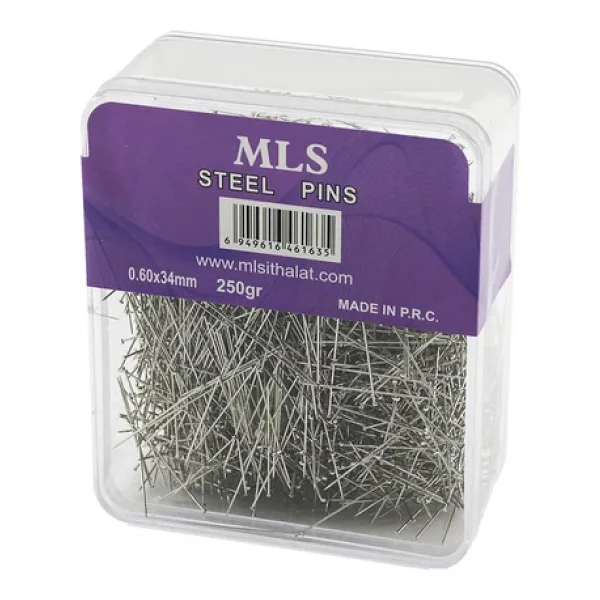 TOPLU İĞNE 0.60X34MM 250GR ŞEFFAF MİKA KRİSTAL PLS.KUTULU AMBALAJ