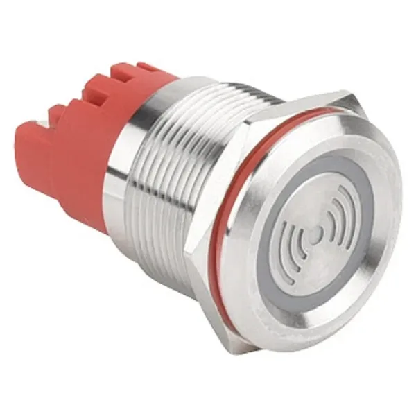 WD22F-P0-S220VR LX 22mm Sabit Sesli Işıklı Metal Buzzer - 220V