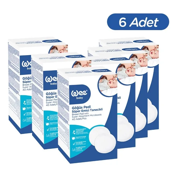 Wee Baby Klasik 40'lı 6 Paket Göğüs Pedi