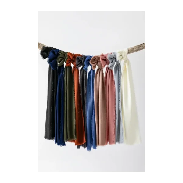 Wega Moda 12 Li Dağıtmalık Flamlı Tülbent Yazma Seti - 100X100 Cm, Pamuklu, 12 Farklı Renklerde Başörtüsü,