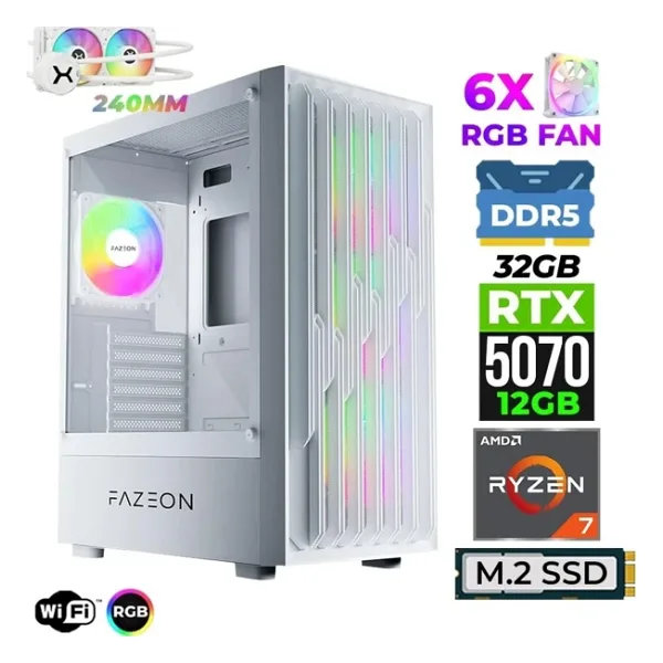 Xaser Astra X530 Ryzen 7 9700X 32Gb Ddr5 Ram 1Tb M.2 Nvme Ssd 12Gb Rtx5070 Sıvı Soğutmalı Oyuncu Tavsiye Sistem