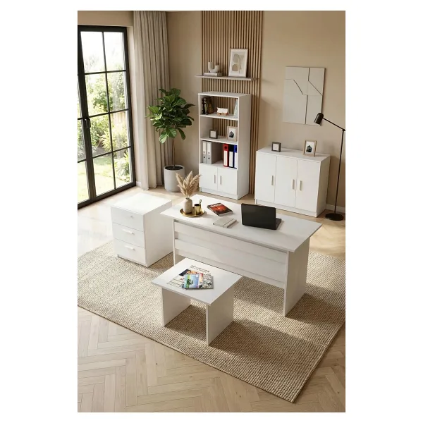 Yurudesign Vario ABCDE Ofis Büro Masa Takımı 3 Renk - Beyaz