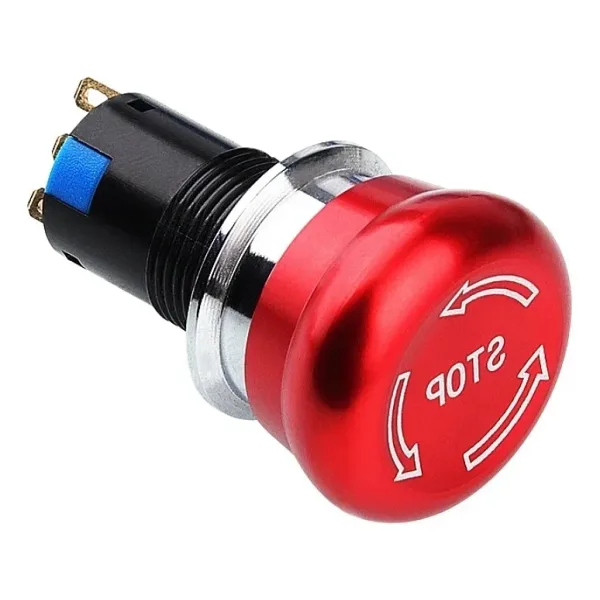 16M-Q1 16mm Metal Acil Stop Butonu 1NO+1NC - Logolu