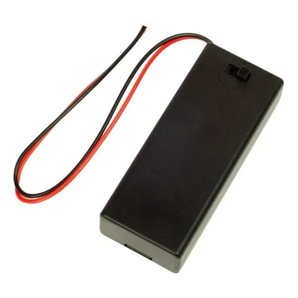 2'li AAA Pil Yuvası - JSH PH-2.0 Anahtarlı ve Kapaklı