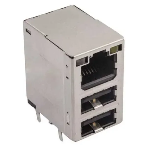 2xUSB-A 2.0 Dişi - 1xRJ45 Dişi Ethernet Port PCB Tipi