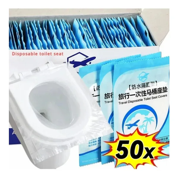 50 Adet Tek Kullanımlık Klozet Örtüsü Klozet Poşeti Klozet Kapak Örtüsü Dispenseri